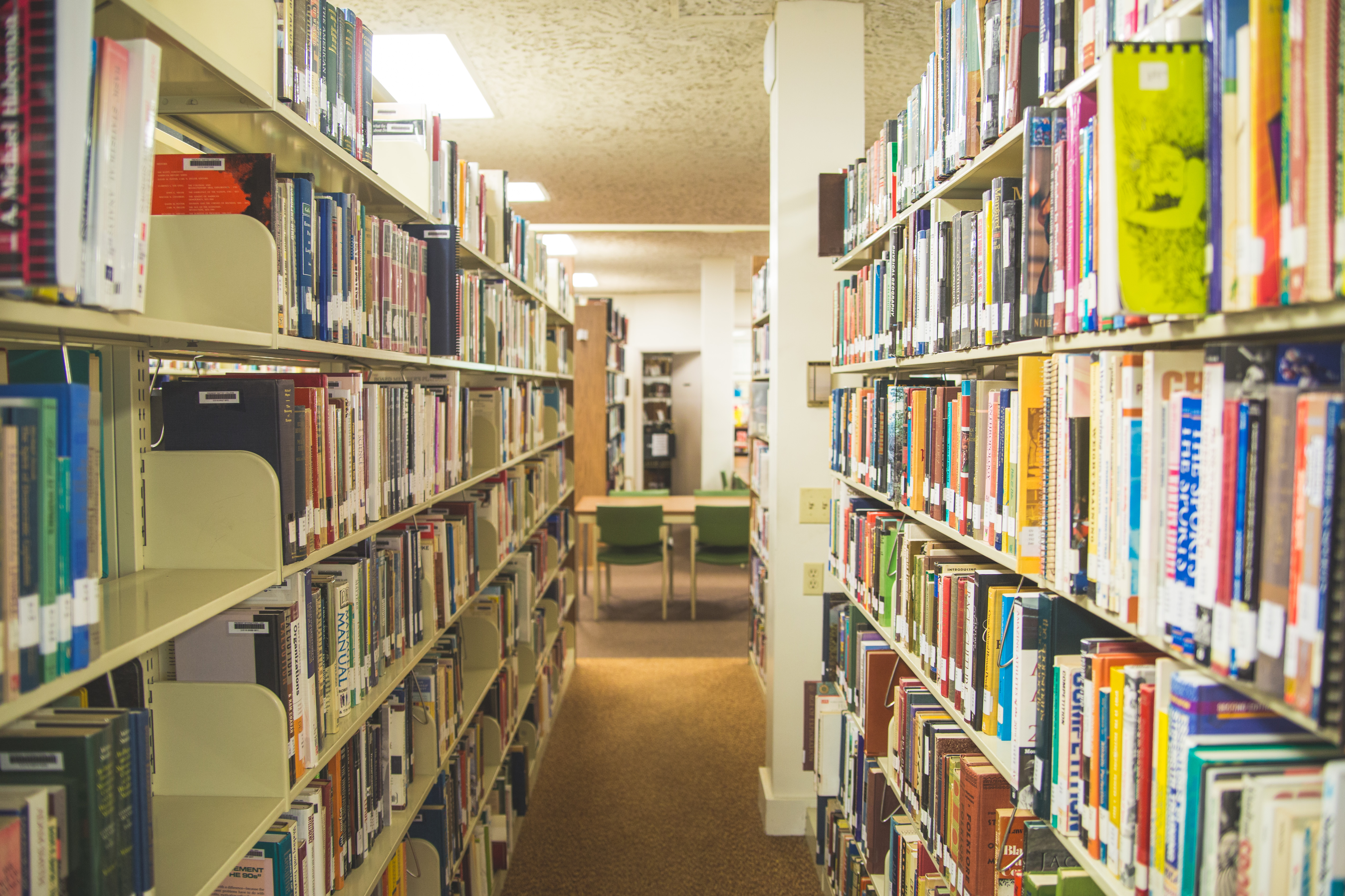 Library shelves