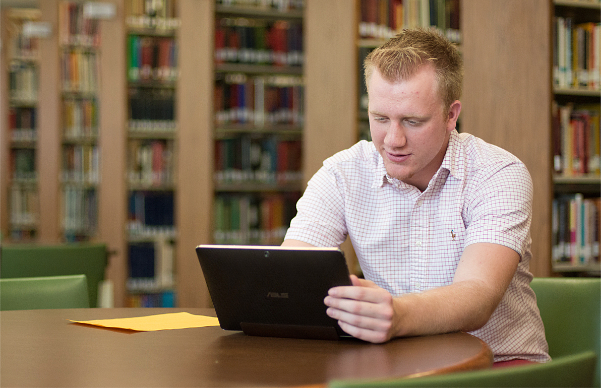 Person using a computer